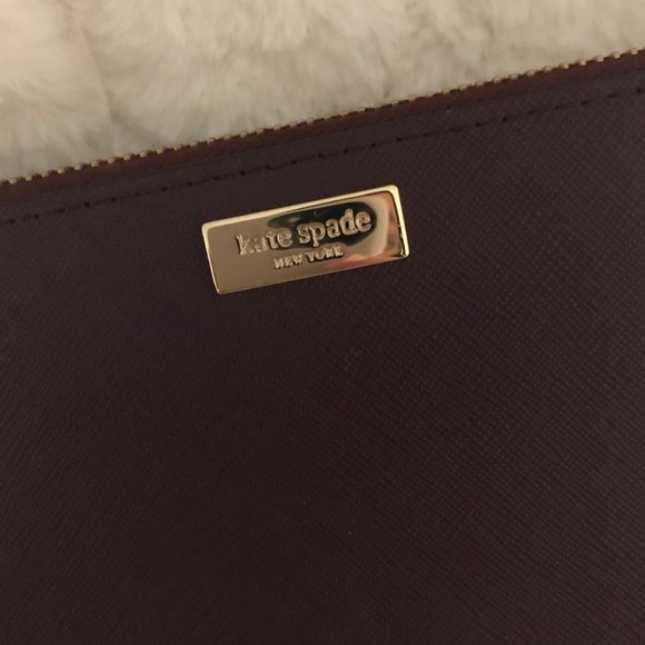 Kate Spade - Large Zipper Wallet, Mulledwine - Picture 2 of 5